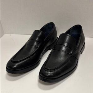Cole Haan Black Leather Slip-On Loafers